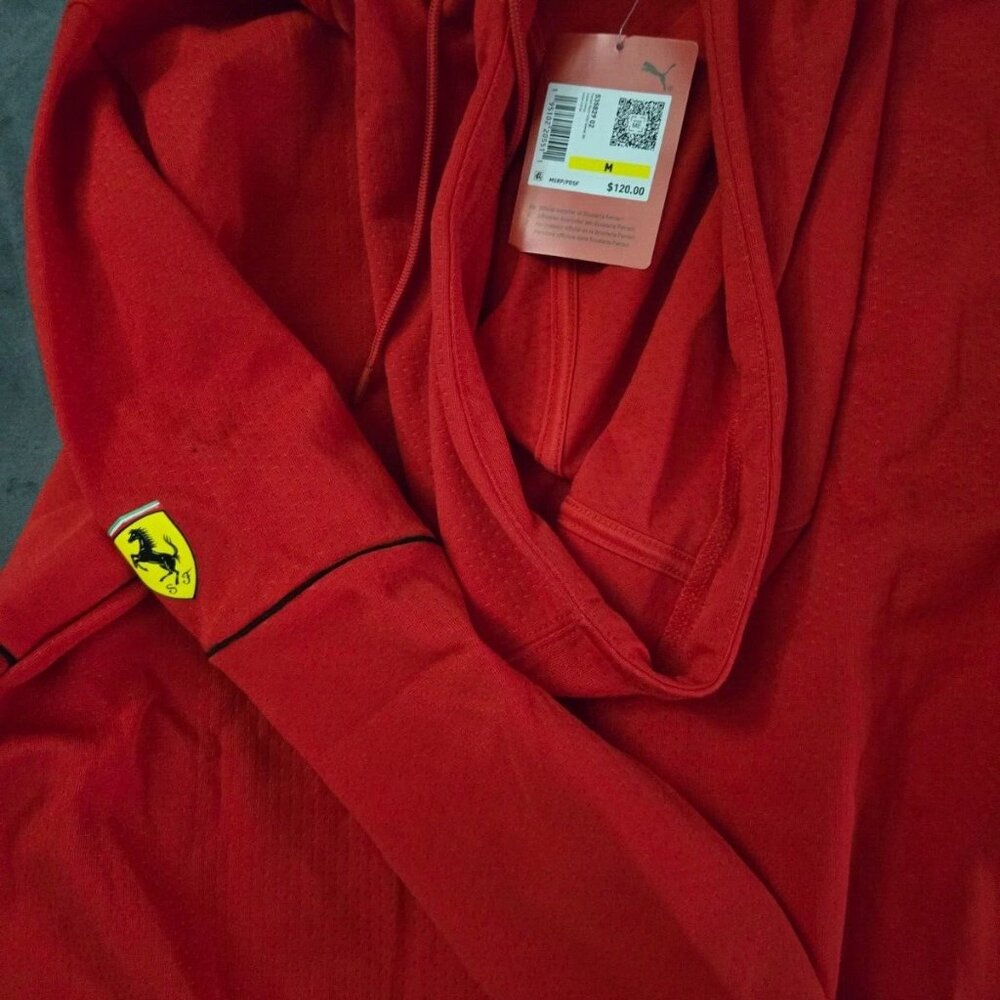 Puma Ferrari Race Hooded Sweat Jacket Zip Up 312 B2 Formula 1 Medium *NWT* - Picture 4 of 10